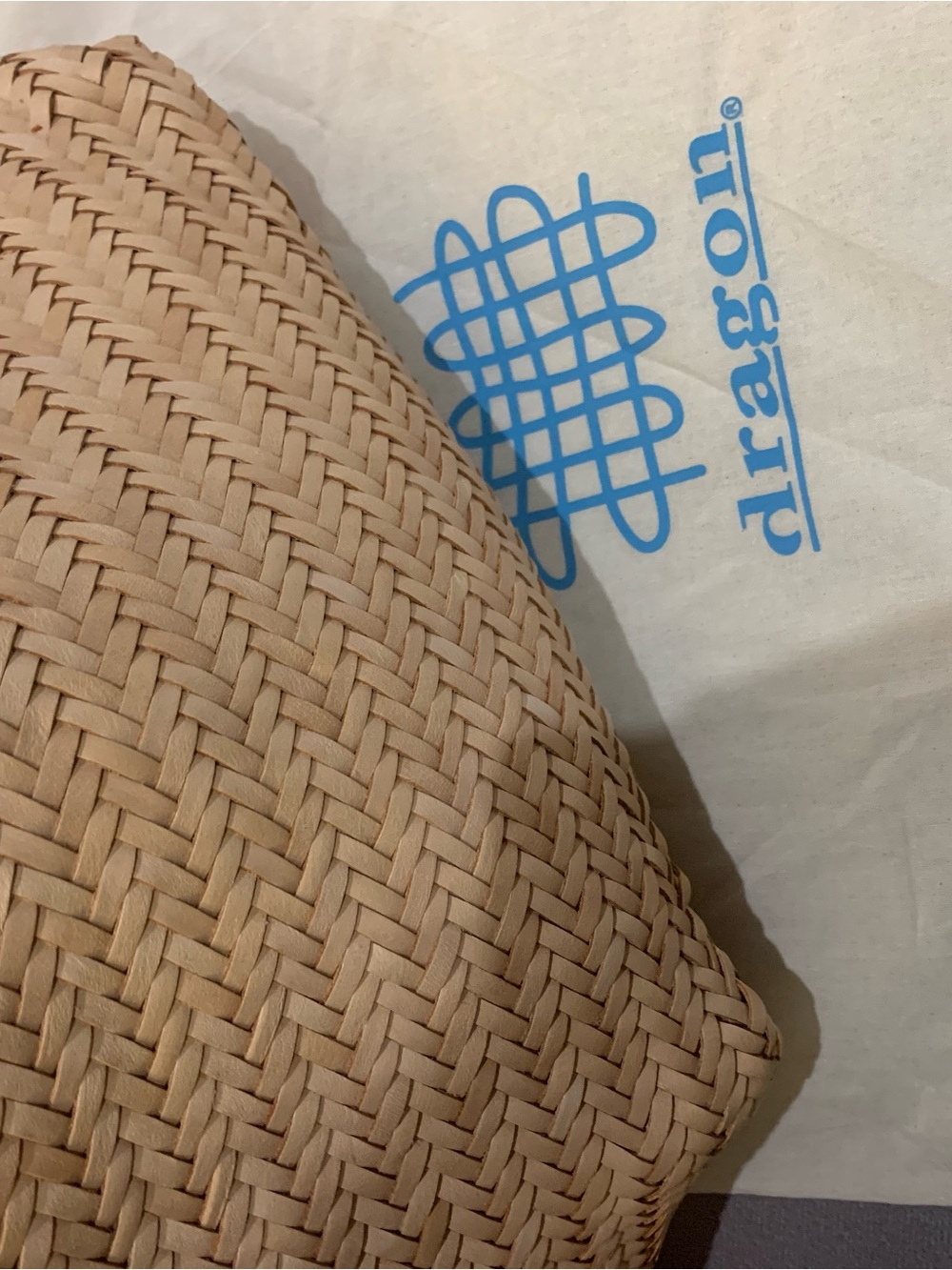 Dragon Diffusion Woven Tote Bag in Cream 8822 - Picture 8 of 12